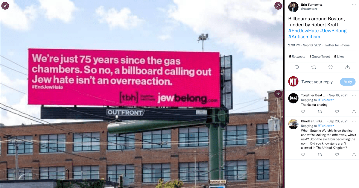 New Billboards Remind South Floridians That “Jew Hate” Is Wrong