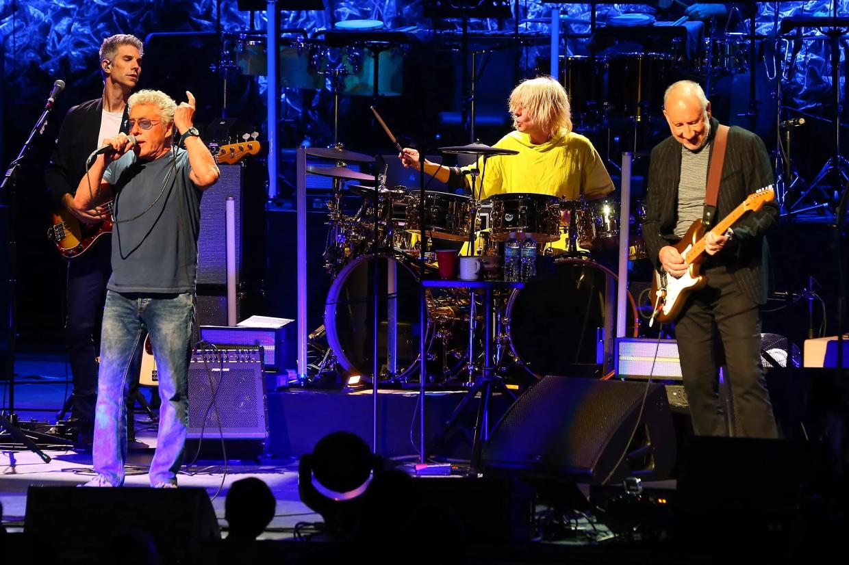 a grizzled ol' rock band on stage