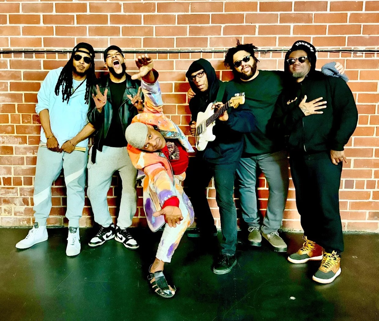 Press photo of a rock band